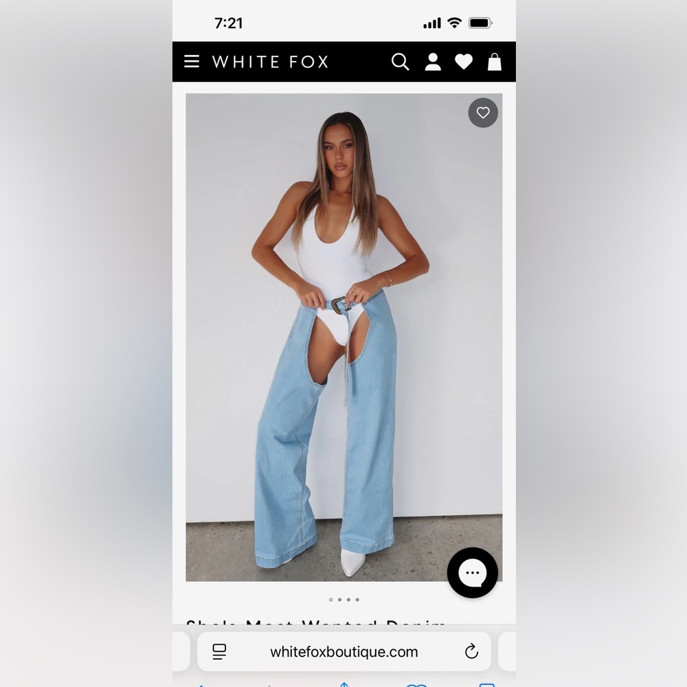 White Fox Boutique denim chaps